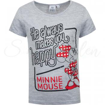 Kinder T-Shirt Minnie Mouse in Grau